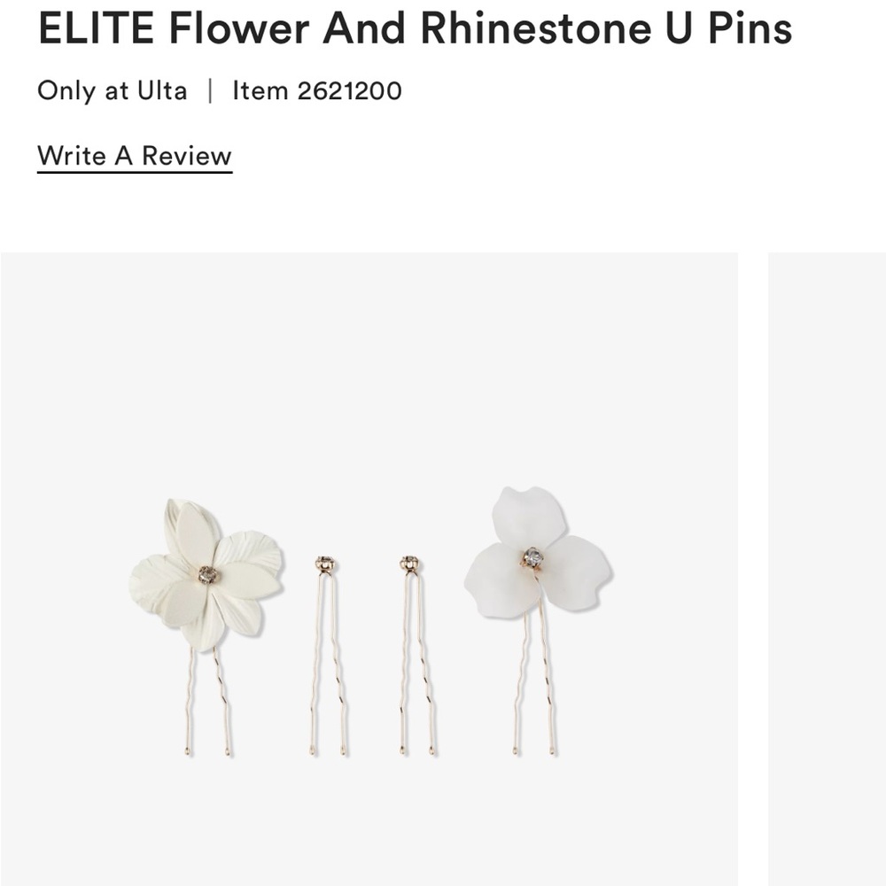 Scunci Elite 4-piece Flower and Gold Hardware Decorative Hairpin Set